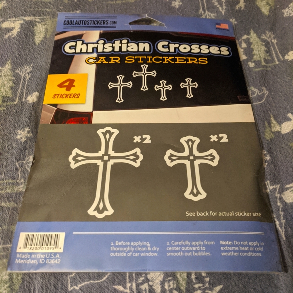 NEW! Christian Cross Car Stickers